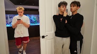 We Snuck Into Jake Pauls House For 24 Hours CAUGHT [upl. by Bhatt936]