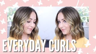 Everyday Loose Curls For Short Hair With A Straightener [upl. by Mercier909]