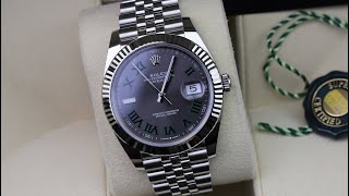 Rolex Datejust 41 126334 Wimbledon Unboxing Video [upl. by Crelin828]