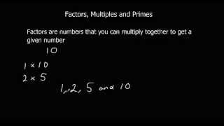 Factors Multiples and Primes [upl. by Sirref]