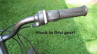 Bicycle Grip Shift Stuck Quick Fix without Replacing Cable [upl. by Occer]