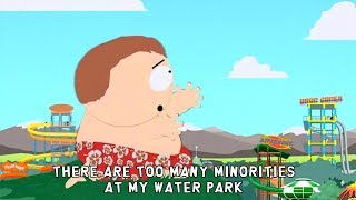 Eric Cartman Song ♪ Minorities at my Water Park ♪ lyrics karaoke  South Park [upl. by Lasorella]