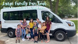 Large Family Van Tour  Ford Transit 350 XL Tour 15 Passenger [upl. by Hollander]