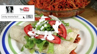 CARNE PARA BURRITAS TORTAS SOPES FLAUTAS ETC  Vicky Receta Facil [upl. by Acilef]