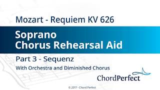 Mozarts Requiem Part 3  Sequenz  Soprano Chorus Rehearsal Aid [upl. by Derinna]