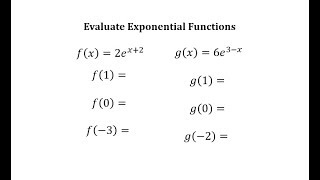 Evaluate Exponential Functions Base e [upl. by Morlee250]