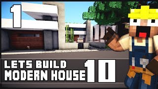 Minecraft Lets Build Modern House 10  Part 1 [upl. by Oflodur759]