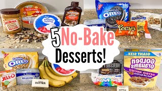 5 NOBAKE DESSERTS  The EASIEST Tasty Summer Recipes  Julia Pacheco [upl. by Elleval]