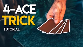 Card Magic Tutorial  How to Change 4 Cards Into Aces EASY [upl. by Ajnos]