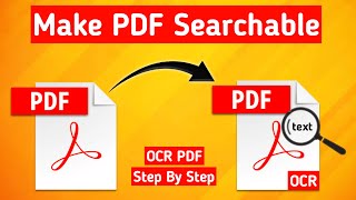 How To Make Searchable Pdf Files  OCR PDF [upl. by Fantasia]