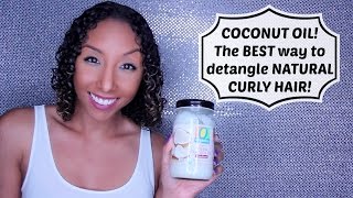 Coconut Oil Best Way To Detangle Natural Curly Hair  BiancaReneeToday [upl. by Eugilegna]