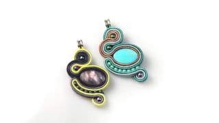 Soutache pendant  Tutorial DIY [upl. by Canice]