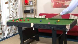 wwwMadFuncouk  BCE  Riley  6ft Folding Leg Snooker  Pool Table FS6 [upl. by Bernarr]