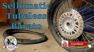 Convertir llanta de Rin de Rayos a sellomatic  Tubeless MOTO [upl. by Kalfas54]