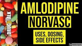 Amlodipine Norvasc  Uses Dosing Side Effects [upl. by Maxie]