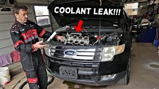 FORD EDGE MOST COMMON COOLANT LEAK LEAKS [upl. by Nirra]