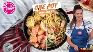 One Pot Lachsnudeln mit Spinat  Sallys Welt [upl. by Culley]