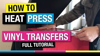 How to Heat Press Heat Transfer Vinyl HTV [upl. by Hurleigh]