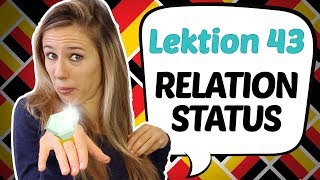 GERMAN LESSON 43 What is your relationship status 💏 💏 💏 [upl. by Yetta78]