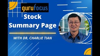 GuruFocus Stock Summary Page [upl. by Tiphane]