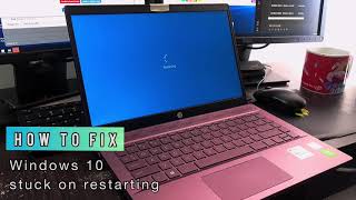 How to Fix WINDOWS 10 stuck on restarting screen LAPTOP [upl. by Leroy]