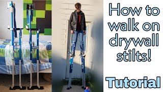 How to use Drywall Stilts TUTORIAL [upl. by Aivila]