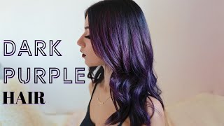 HOW TO DARK PURPLE HAIR DYEING At home [upl. by Lever631]