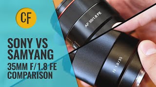 Sony vs Samyang 35mm f18 FE lens comparison [upl. by Kalikow803]