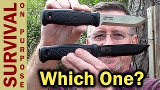 Best Bushcraft Knife  Mora Garberg Carbon vs Stainless [upl. by Nemaj]