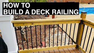 How to Build a Deck Railing with Balusters [upl. by Verdie]