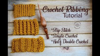 Crochet Ribbing Tutorial [upl. by Nomsed715]