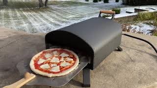 Cooking a Pizza in the Bertello Wood Fire amp Gas Outdoor Pizza Oven  Unedited [upl. by Gaskin]