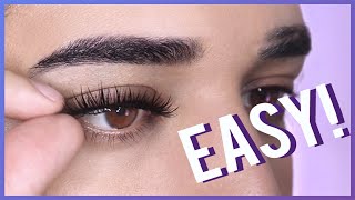 How To Apply False Eyelashes For Beginners [upl. by Neesay]