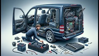 Eco StartStop Battery Removal and Installation in MercedesBenz Vito [upl. by Alded]