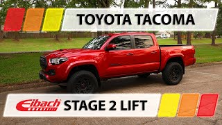 Toyota Tacoma Mods  Eibach ProTruck Coilover Stage 2 Lift Kit  Toytec 1quot Rear Lift Block Kit [upl. by Waddle]