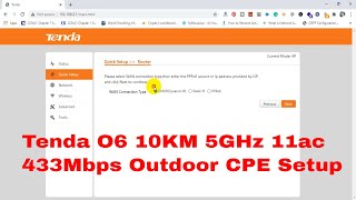 How To Configure Tenda O6 5GHZ as Router mode  Technical Hakim [upl. by Cnut]