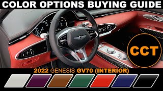 2022 Genesis GV70  Interior Color Options Buying Guide [upl. by Revorg]