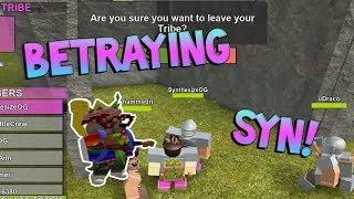 BETRAYING SYNTHESIZEOG Booga Booga ROBLOX [upl. by Beeson52]