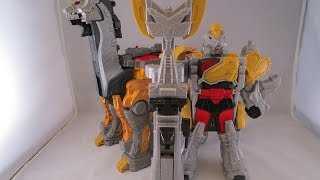 Titano Charge Megazord Review amp Comparison Power Rangers Dino Super Charge [upl. by Ailaro]