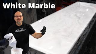 How to make White Exotic Marble with Epoxy  Stone Coat Epoxy [upl. by Tecil]