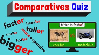 Comparatives Quiz  ESL Classroom Game  Easy English Quiz [upl. by Ahseuqal]