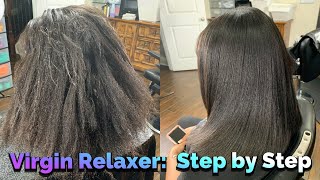 Virgin Relaxer Step By Step [upl. by Laitselec]