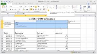 Excel Merge and center cells [upl. by Ahsinehs26]