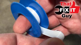 Plumber shows how to apply teflon tape and thread sealant [upl. by Ahtan]