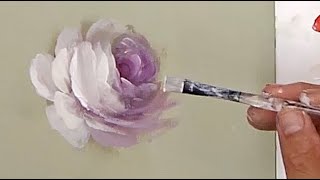 Painting a Beginning Rose with Acrylics [upl. by Adiaz]