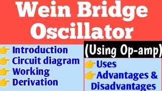 Wien Bridge Oscillator  Frequency derivation of wein bridge oscillator PhysiCrux Tutorial [upl. by Leelahk]