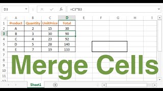 How To Merge Cells In Excel [upl. by Hazlip]