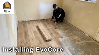 Installing Luxury Vinyl Flooring  EvoCore  DIY How to Install LVT [upl. by Aenad872]