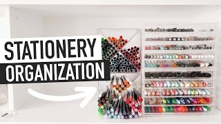 STATIONERY ORGANIZATION TIPS amp IDEAS  home office storage [upl. by Yelrak887]