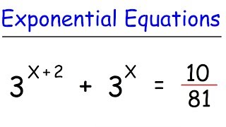 Exponential Equations  Algebra and Precalculus [upl. by Tore512]